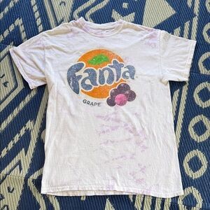 Coca-Cola Men’s Size Small White Purple Tie Dye Fanta Graphic Print Grape Tee